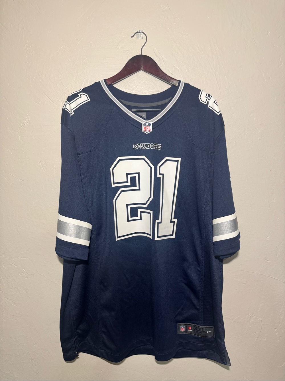 Nike‎ NFL Dallas Cowboys Ezekiel Elliott 21 Jersey Mens XXL Navy Blue On Field